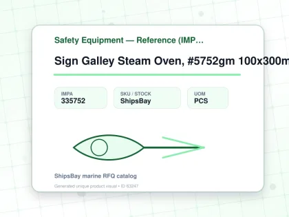 Sign Galley Steam Oven, #5752gm 100x300mm - Safety Equipment — Reference (IMPA) - IMPA 335752 - UOM PCS