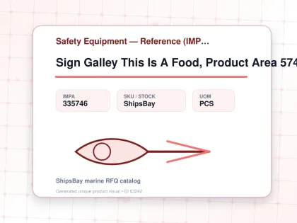 Sign Galley This Is A Food, Product Area 5746gm 100x300mm - Safety Equipment — Reference (IMPA) - IMPA 335746 - UOM PCS