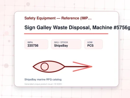Sign Galley Waste Disposal, Machine #5756gm 100x300mm - Safety Equipment — Reference (IMPA) - IMPA 335756 - UOM PCS