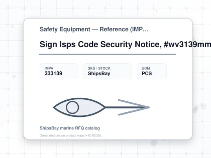 Sign Isps Code Security Notice, #wv3139mm 300x300mm - Safety Equipment — Reference (IMPA) - IMPA 333139 - UOM PCS