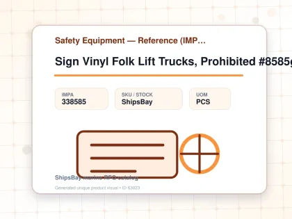 Sign Vinyl Folk Lift Trucks, Prohibited #8585gm 100x300mm - Safety Equipment — Reference (IMPA) - IMPA 338585 - UOM PCS