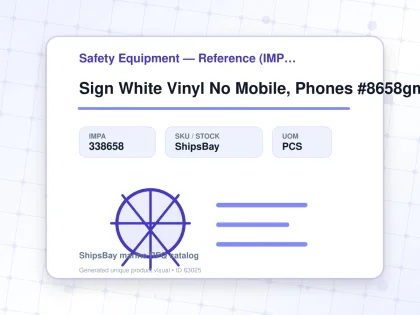 Sign White Vinyl No Mobile, Phones #8658gm 100x300mm - Safety Equipment — Reference (IMPA) - IMPA 338658 - UOM PCS