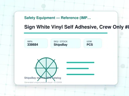 Sign White Vinyl Self Adhesive, Crew Only #8684gm 100x300mm - Safety Equipment — Reference (IMPA) - IMPA 338684 - UOM PCS