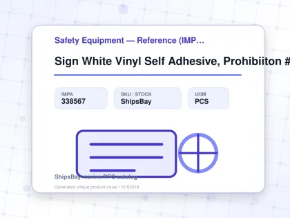 Sign White Vinyl Self Adhesive, Prohibiiton #8567 100x300mm - Safety Equipment — Reference (IMPA) - IMPA 338567 - UOM PCS