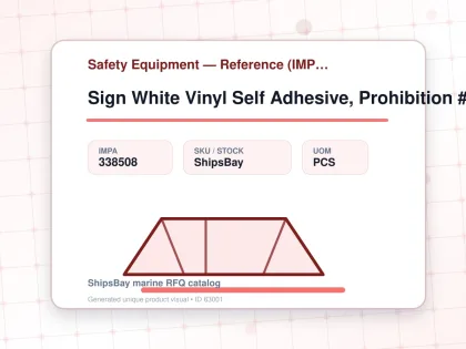 Sign White Vinyl Self Adhesive, Prohibition #8508 150x150mm - Safety Equipment — Reference (IMPA) - IMPA 338508 - UOM PCS