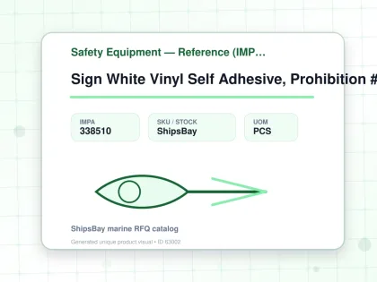 Sign White Vinyl Self Adhesive, Prohibition #8510 150x150mm - Safety Equipment — Reference (IMPA) - IMPA 338510 - UOM PCS