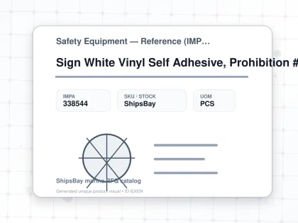 Sign White Vinyl Self Adhesive, Prohibition #8544 100x300mm - Safety Equipment — Reference (IMPA) - IMPA 338544 - UOM PCS