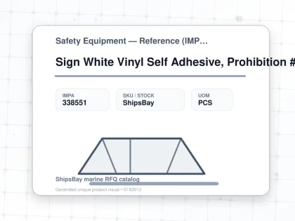 Sign White Vinyl Self Adhesive, Prohibition #8551 100x300mm - Safety Equipment — Reference (IMPA) - IMPA 338551 - UOM PCS