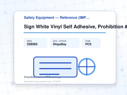 Sign White Vinyl Self Adhesive, Prohibition #8563 100x300mm - Safety Equipment — Reference (IMPA) - IMPA 338563 - UOM PCS
