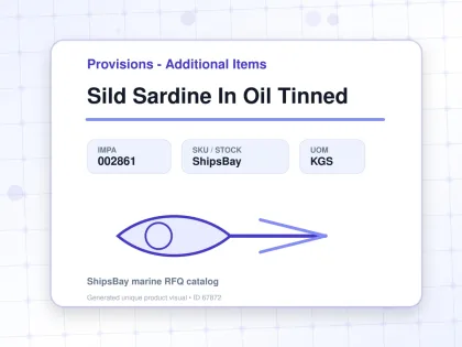 Sild Sardine In Oil Tinned - Provisions - Additional Items - IMPA 002861 - UOM KGS