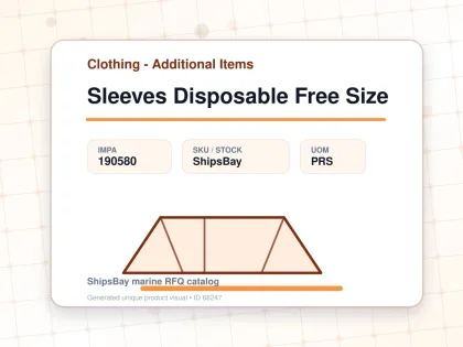 Sleeves Disposable Free Size - Clothing - Additional Items - IMPA 190580 - UOM PRS