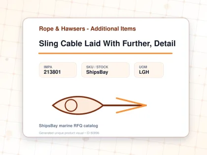 Sling Cable Laid With Further, Detail - Rope & Hawsers - Additional Items - IMPA 213801 - UOM LGH