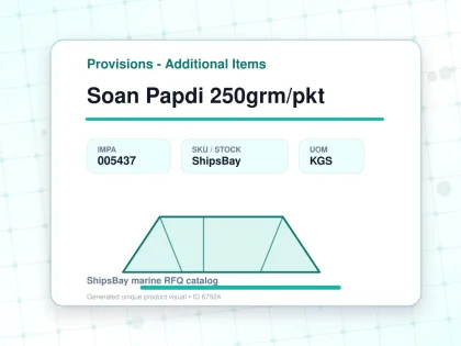 Soan Papdi 250grm/pkt - Provisions - Additional Items - IMPA 005437 - UOM KGS