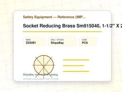 Socket Reducing Brass Sm915040, 1-1/2" X 2" Anst X Bsp Female - Safety Equipment — Reference (IMPA) - IMPA 333491 - UOM PCS