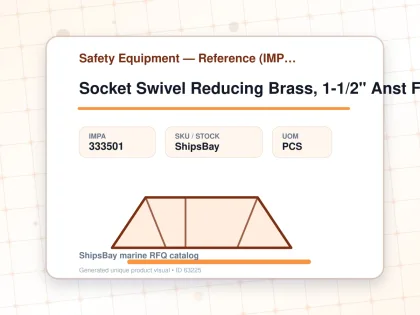 Socket Swivel Reducing Brass, 1-1/2" Anst Female X 2" Bsp - Safety Equipment — Reference (IMPA) - IMPA 333501 - UOM PCS
