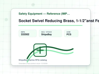 Socket Swivel Reducing Brass, 1-1/2"anst Female X 1-1/2"anst - Safety Equipment — Reference (IMPA) - IMPA 333502 - UOM PCS