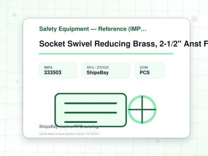 Socket Swivel Reducing Brass, 2-1/2" Anst Female X 2" Bsp - Safety Equipment — Reference (IMPA) - IMPA 333503 - UOM PCS
