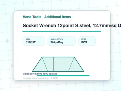 Socket Wrench 12point S.steel, 12.7mm/sq Drivex13mm - Hand Tools - Additional Items - IMPA 616852 - UOM PCS