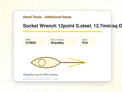 Socket Wrench 12point S.steel, 12.7mm/sq Drivex14mm - Hand Tools - Additional Items - IMPA 616853 - UOM PCS
