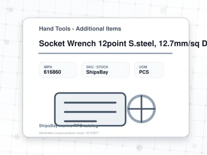 Socket Wrench 12point S.steel, 12.7mm/sq Drivex23mm - Hand Tools - Additional Items - IMPA 616860 - UOM PCS