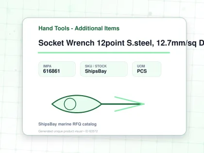 Socket Wrench 12point S.steel, 12.7mm/sq Drivex24mm (15/16") - Hand Tools - Additional Items - IMPA 616861 - UOM PCS
