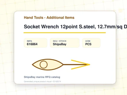 Socket Wrench 12point S.steel, 12.7mm/sq Drivex30mm (1-3/16") - Hand Tools - Additional Items - IMPA 616864 - UOM PCS