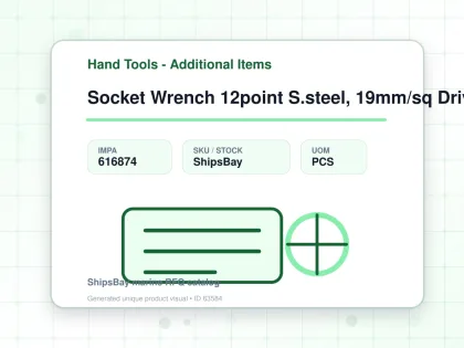 Socket Wrench 12point S.steel, 19mm/sq Drivex32mm (1-1/4") - Hand Tools - Additional Items - IMPA 616874 - UOM PCS