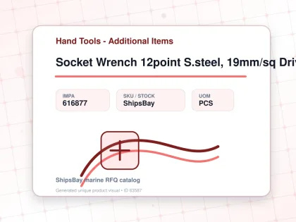 Socket Wrench 12point S.steel, 19mm/sq Drivex38mm (1-1/2") - Hand Tools - Additional Items - IMPA 616877 - UOM PCS