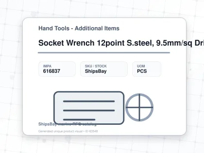 Socket Wrench 12point S.steel, 9.5mm/sq Drivex10mm - Hand Tools - Additional Items - IMPA 616837 - UOM PCS