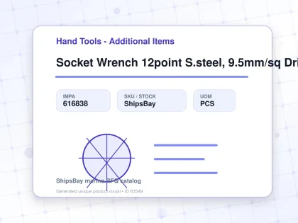 Socket Wrench 12point S.steel, 9.5mm/sq Drivex11mm (7/16") - Hand Tools - Additional Items - IMPA 616838 - UOM PCS