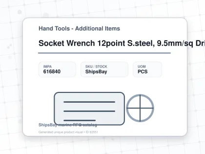 Socket Wrench 12point S.steel, 9.5mm/sq Drivex13mm - Hand Tools - Additional Items - IMPA 616840 - UOM PCS