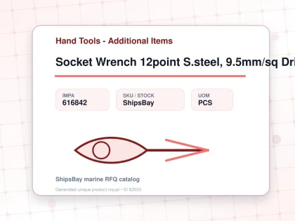Socket Wrench 12point S.steel, 9.5mm/sq Drivex16mm (5/8") - Hand Tools - Additional Items - IMPA 616842 - UOM PCS