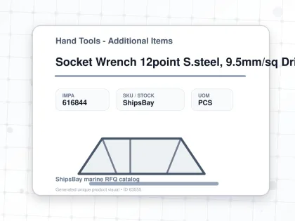 Socket Wrench 12point S.steel, 9.5mm/sq Drivex19mm (3/4") - Hand Tools - Additional Items - IMPA 616844 - UOM PCS