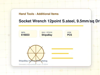 Socket Wrench 12point S.steel, 9.5mm/sq Drivex6mm - Hand Tools - Additional Items - IMPA 616833 - UOM PCS