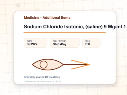 Sodium Chloride Isotonic, (saline) 9 Mg/ml 1 Ltr - Medicine - Additional Items - IMPA 391927 - UOM BTL