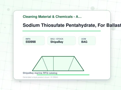 Sodium Thiosufate Pentahydrate, For Ballast Water 25kgs - Cleaning Material & Chemicals - Additional Items - IMPA 550998 - UOM BAG