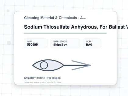 Sodium Thiosulfate Anhydrous, For Ballast Water 25kgs - Cleaning Material & Chemicals - Additional Items - IMPA 550999 - UOM BAG