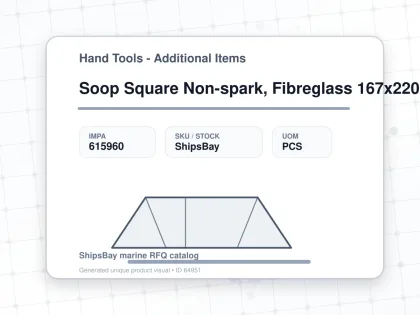 Soop Square Non-spark, Fibreglass 167x220x330mm - Hand Tools - Additional Items - IMPA 615960 - UOM PCS