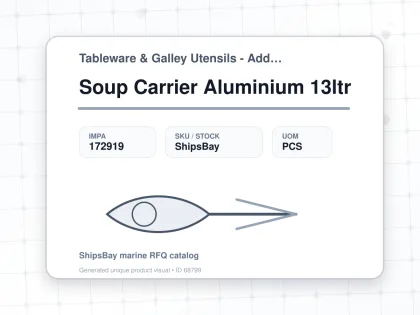 Soup Carrier Aluminium 13ltr - Tableware & Galley Utensils - Additional Items - IMPA 172919 - UOM PCS