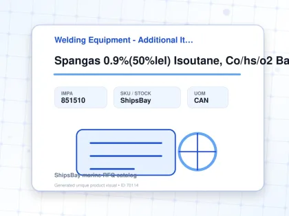 Spangas 0.9%(50%lel) Isoutane, Co/hs/o2 Balanced Nitrogen 58l - Welding Equipment - Additional Items - IMPA 851510 - UOM CAN