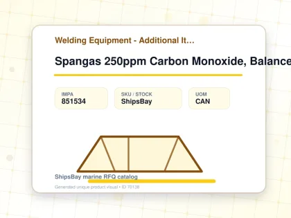 Spangas 250ppm Carbon Monoxide, Balance Air 110ltr - Welding Equipment - Additional Items - IMPA 851534 - UOM CAN