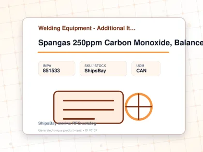 Spangas 250ppm Carbon Monoxide, Balance Air 58ltr - Welding Equipment - Additional Items - IMPA 851533 - UOM CAN