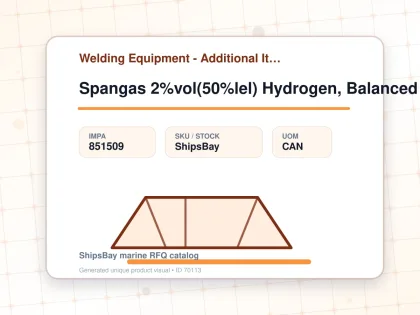 Spangas 2%vol(50%lel) Hydrogen, Balanced Air 110ltr - Welding Equipment - Additional Items - IMPA 851509 - UOM CAN