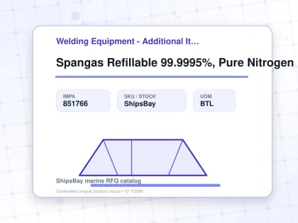 Spangas Refillable 99.9995%, Pure Nitrogen 10l - Welding Equipment - Additional Items - IMPA 851766 - UOM BTL