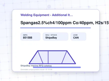 Spangas2.5%ch4/100ppm Co/40ppm, H2s/15% O2/balance N2 58ltr - Welding Equipment - Additional Items - IMPA 851588 - UOM CAN