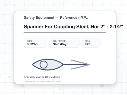 Spanner For Coupling Steel, Nor 2" - 2-1/2" - Safety Equipment — Reference (IMPA) - IMPA 333265 - UOM PCS