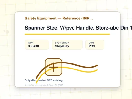 Spanner Steel W/pvc Handle, Storz-abc Din 14822 Sm760780 - Safety Equipment — Reference (IMPA) - IMPA 333430 - UOM PCS