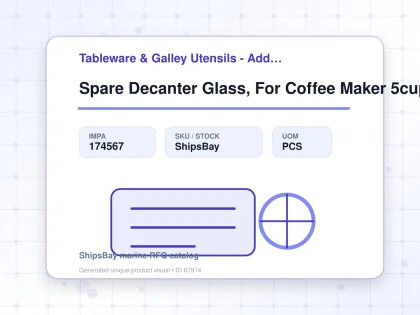 Spare Decanter Glass, For Coffee Maker 5cups - Tableware & Galley Utensils - Additional Items - IMPA 174567 - UOM PCS
