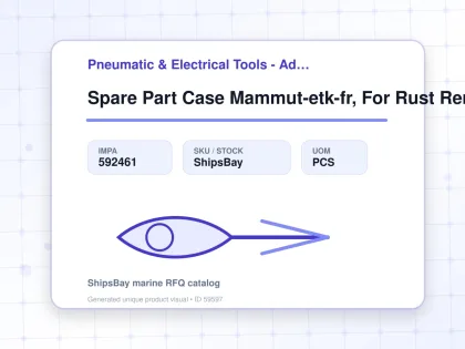 Spare Part Case Mammut-etk-fr, For Rust Remover - Pneumatic & Electrical Tools - Additional Items - IMPA 592461 - UOM PCS