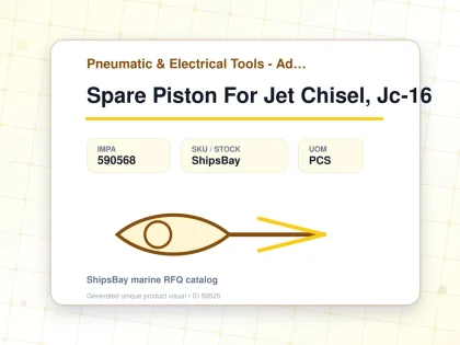 Spare Piston For Jet Chisel, Jc-16 - Pneumatic & Electrical Tools - Additional Items - IMPA 590568 - UOM PCS